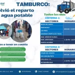 PROGRAMACIÓN DE REPARTO DE AGUA EN EL DISTRITO DE TAMBURCO