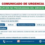 Atentos con el siguiente comunicado
