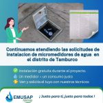 Continuamos con la instalación gratuita de micro medidores de agua en el distrito de Tamburco