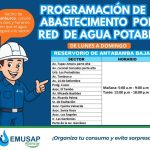 PROGRAMACIÓN DE ABASTECIMENTO POR RED DE AGUA POTABLE