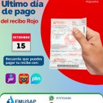 Ultimo día de pago del recibo Rojo 15 de Setiembre