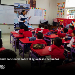 LLEVAMOS EL MENSAJE DEL CUIDADO DEL AGUA A LOS NIÑOS DE PRIMER GRADO DE LA I.E. “MIGUEL GRAU”