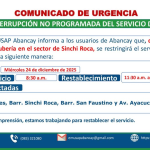 ¡ Atentos con el siguiente comunicado!