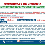 ¡ Atentos con el siguiente comunicado!