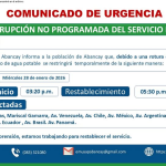 ¡ Atentos con el siguiente comunicado!