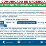 ¡Atentos con el siguiente comunicado de Urgencia!