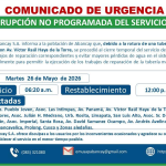 ¡Atentos con el siguiente comunicado de Urgencia!
